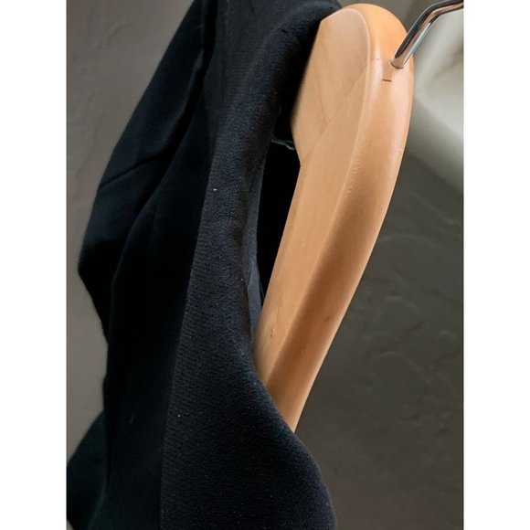 Theory Pleated Blazer Black Crepe Size 0 $465 Womens Career 6498 Pockets - Picture 13 of 14